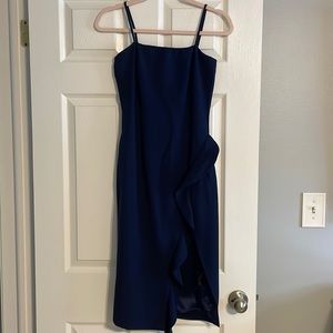 Navy Blue, asymmetrical dress, size small